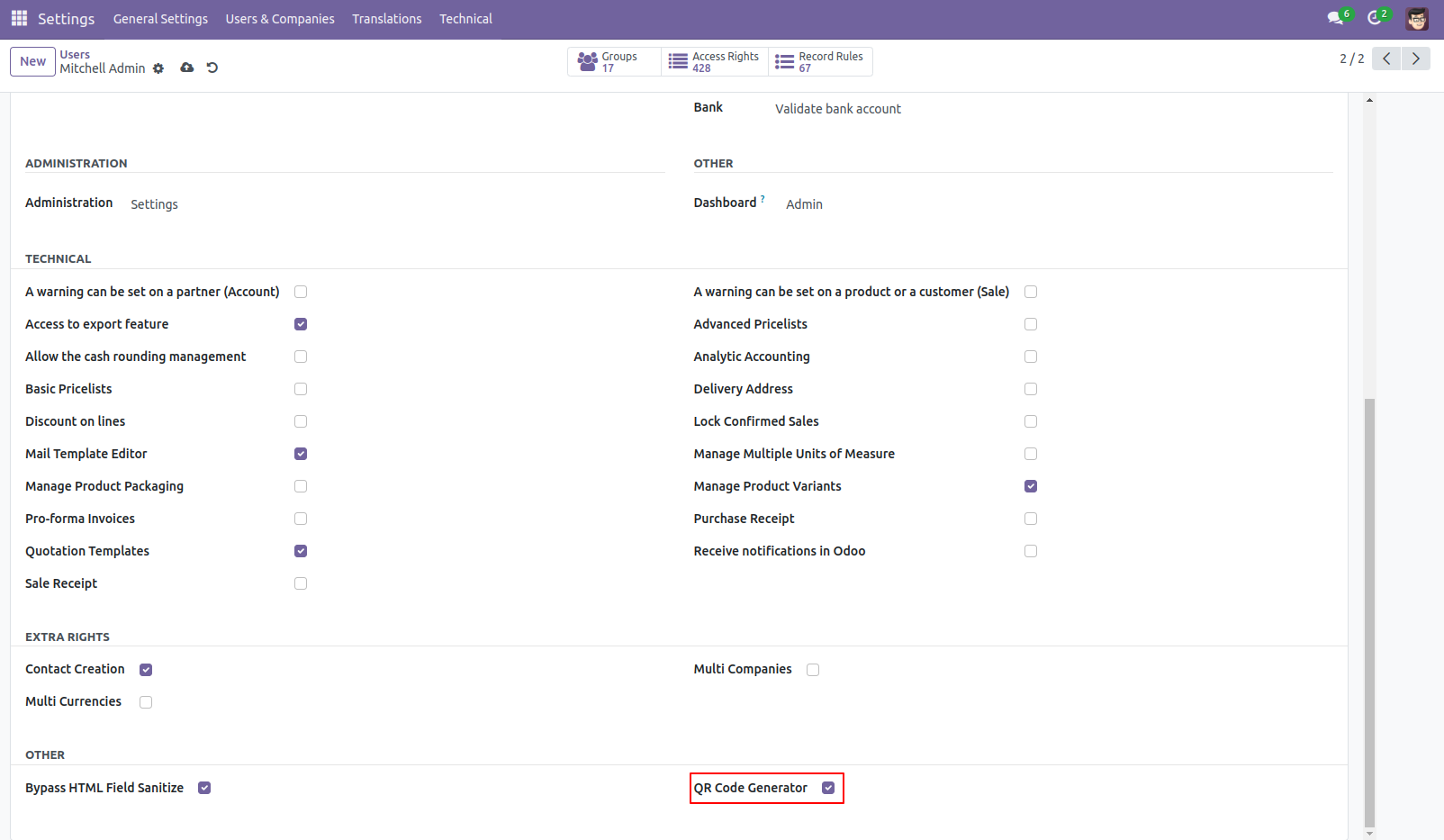 QR Code Generator Basic Setting