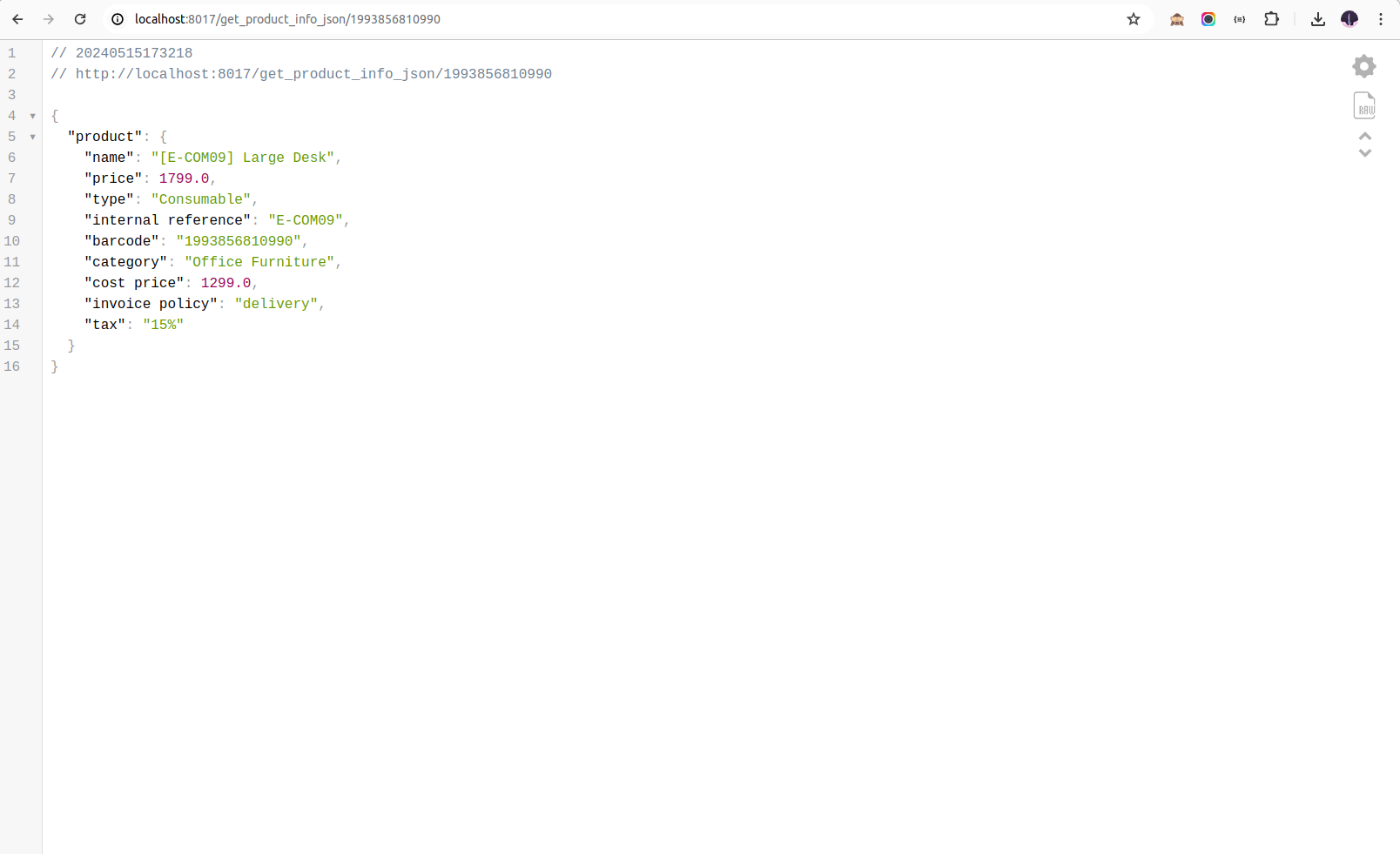 13. The JSON formatted data can be available.