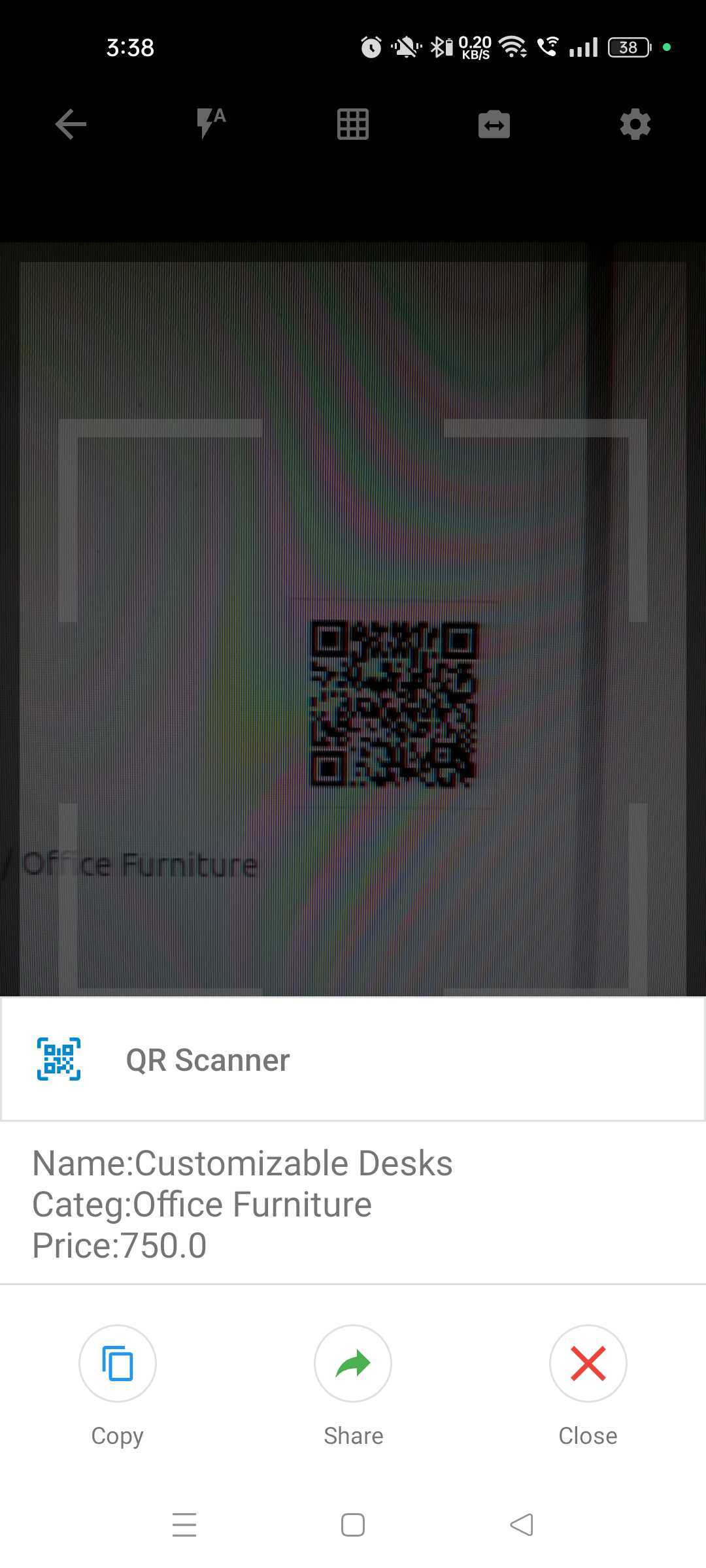 16. Upon scanning the QR image, the details can be viewed.