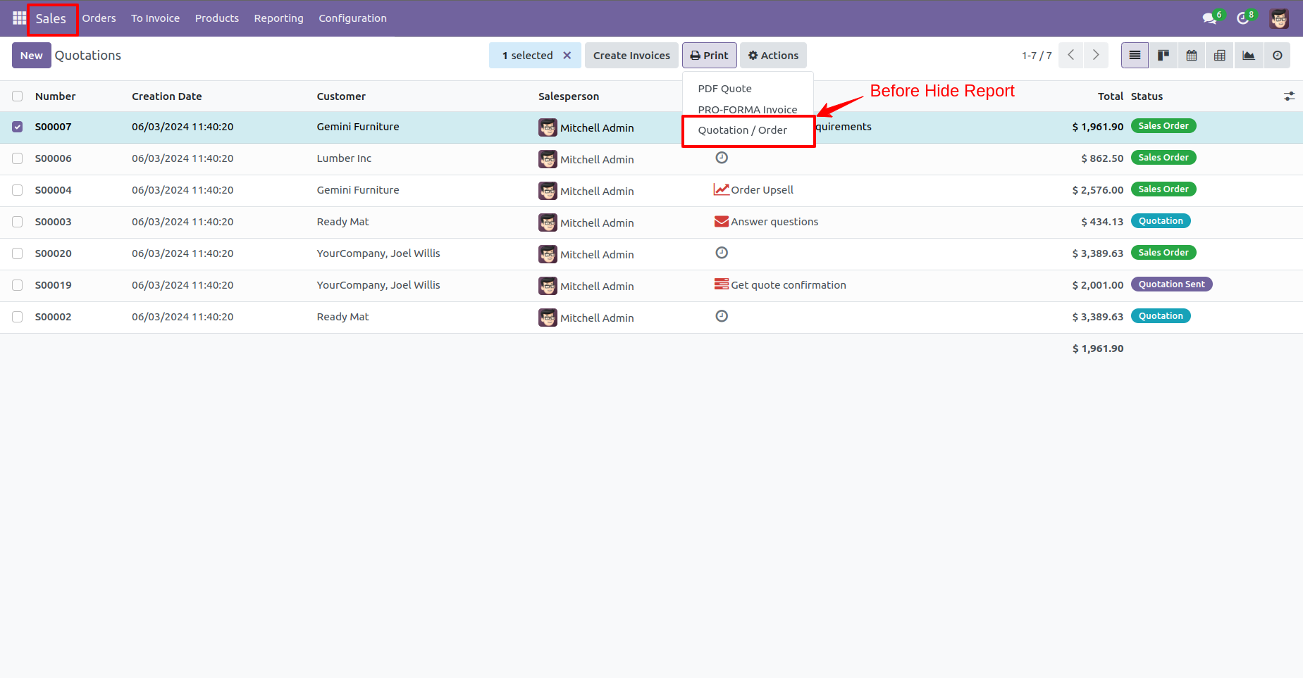 3. Control which reports users can see, customizing visibility directly from User Configuration.