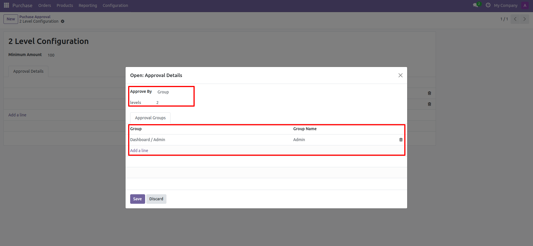 5. Approve type 2. Group that means only specific groups users will give approval.