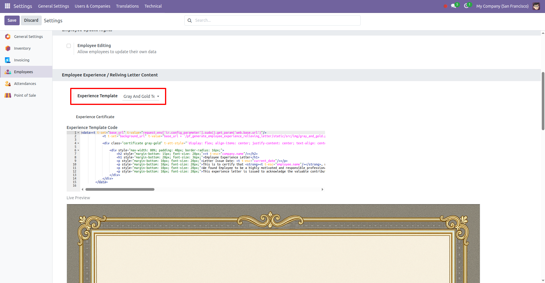 Generate Employee Experience Relieving Letter
