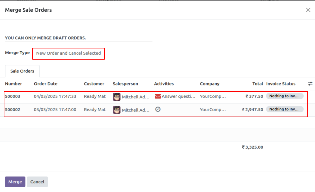 All in One Merge Orders (Sales | Purchase | Invoice) 
