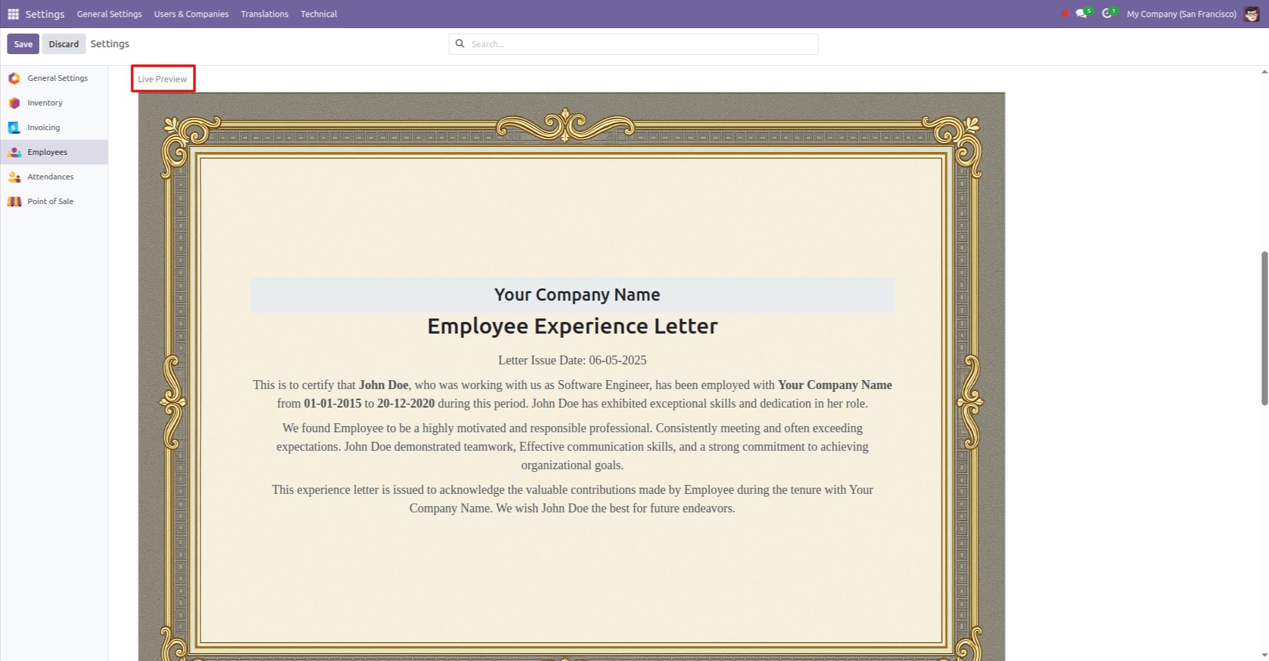 2. You Can See the live preview of the template