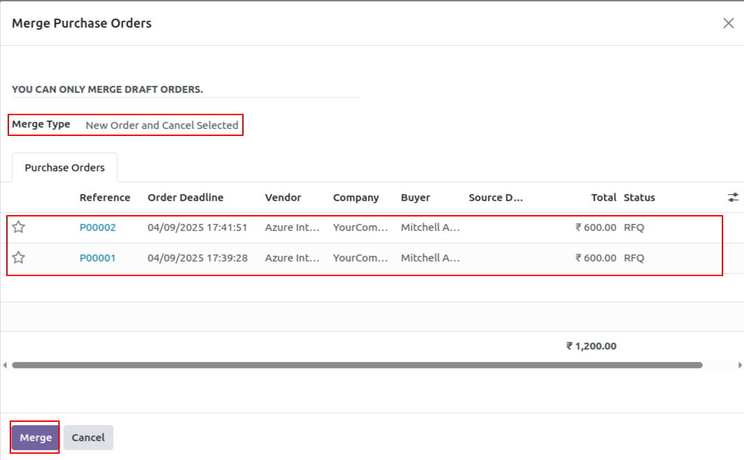 All in One Merge Orders (Sales | Purchase | Invoice) 