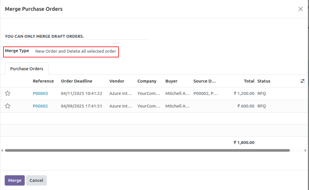 All in One Merge Orders (Sales | Purchase | Invoice) 