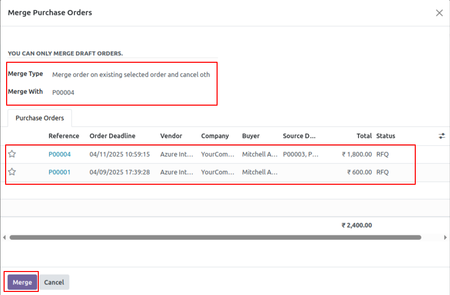 All in One Merge Orders (Sales | Purchase | Invoice) 