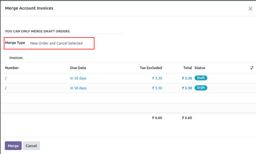 All in One Merge Orders (Sales | Purchase | Invoice) 