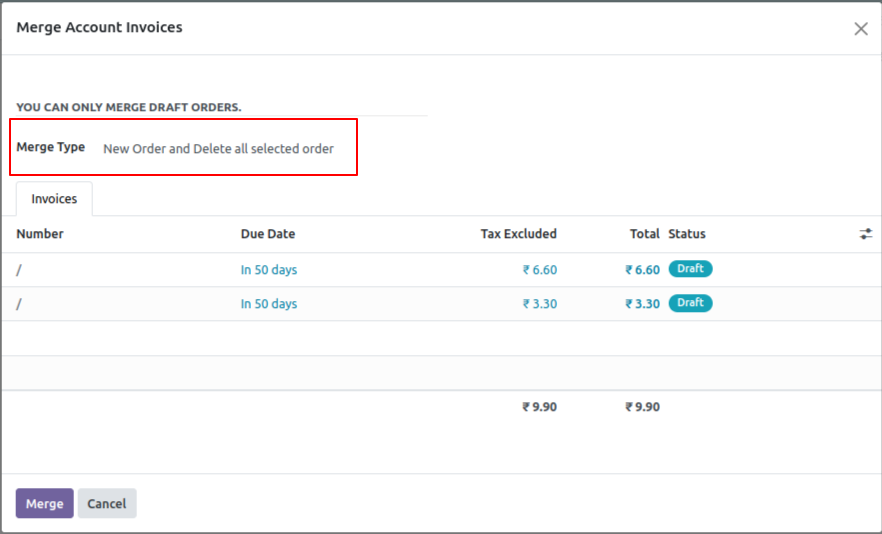All in One Merge Orders (Sales | Purchase | Invoice) 