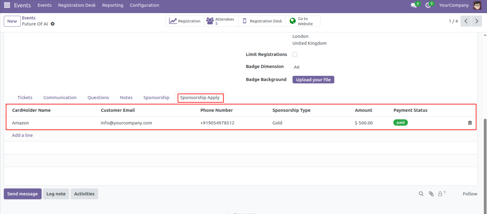 Event Sponsorship in Odoo 