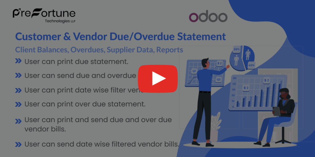 Customer & Vendor Due/Overdue Statement in Odoo watch quick video
