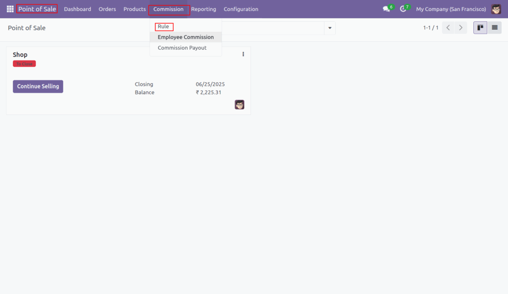 POS Employee Commission in Odoo