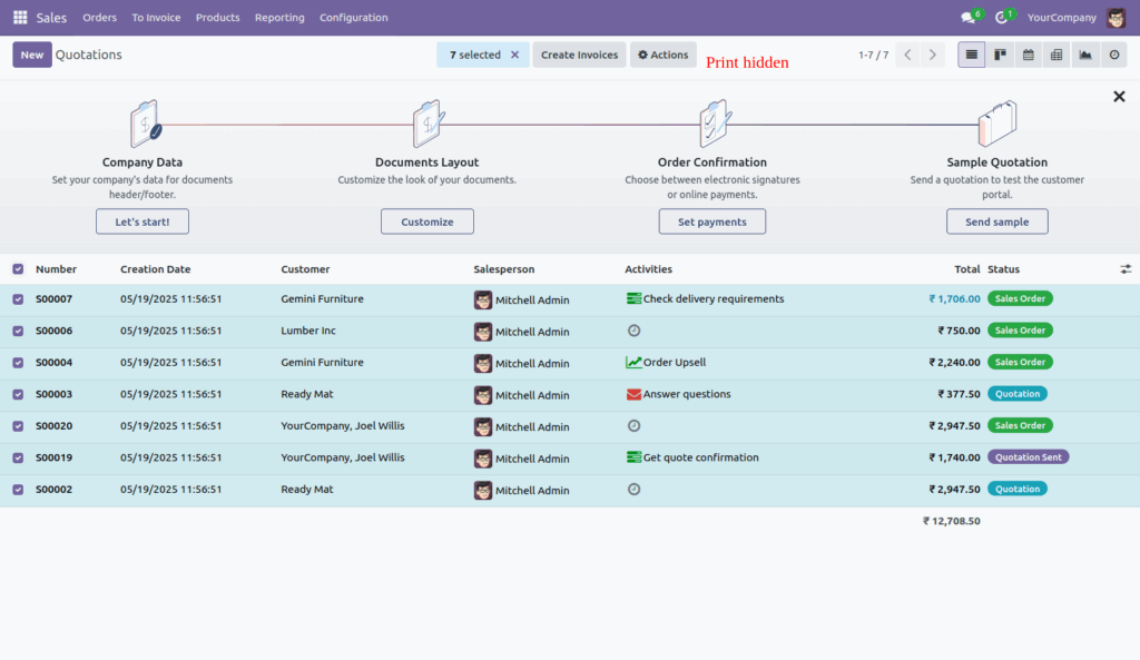 Hide Action Button in Odoo App