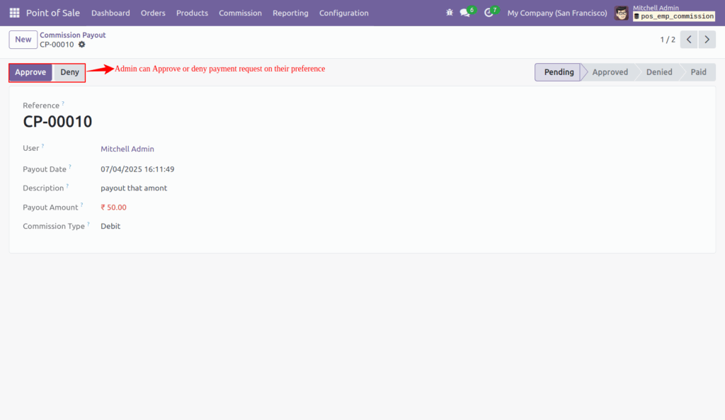 POS Employee Commission in Odoo