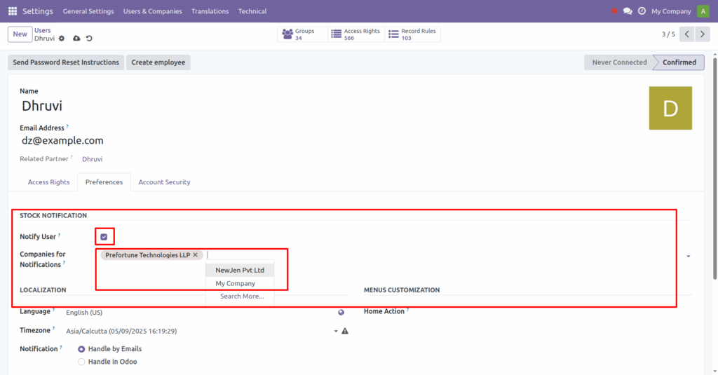 Product Low Stock Notifier in Odoo