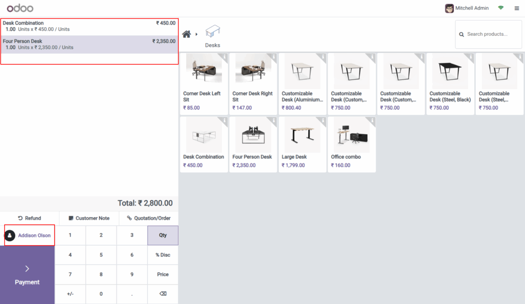 Sales order from POS in Odoo
