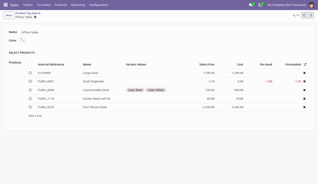 POS Product Tags Search in Odoo