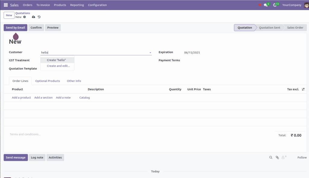 Restrict Quick Create Many2one in Odoo App