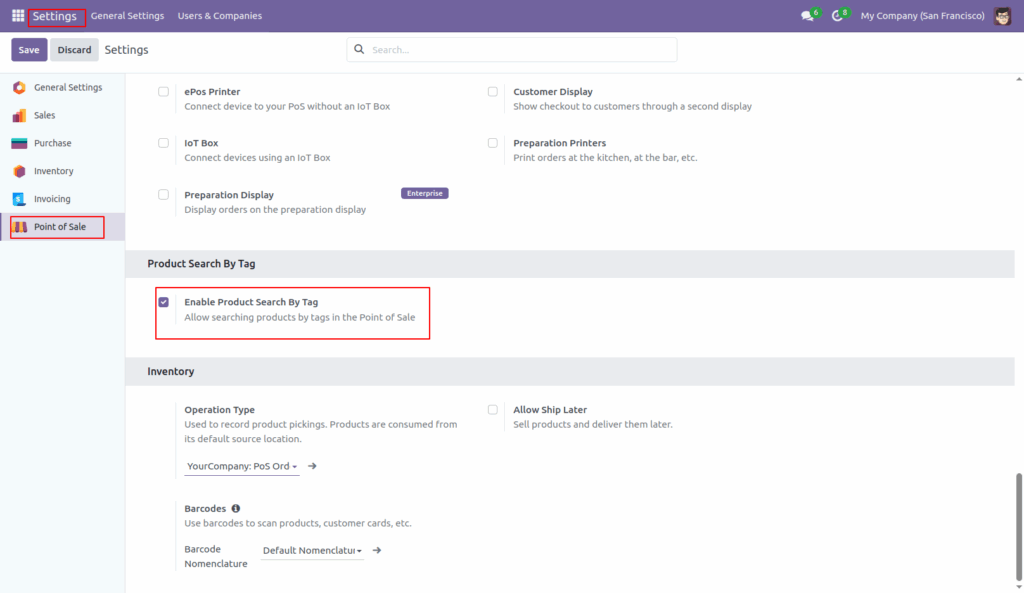 POS Product Tags Search in Odoo