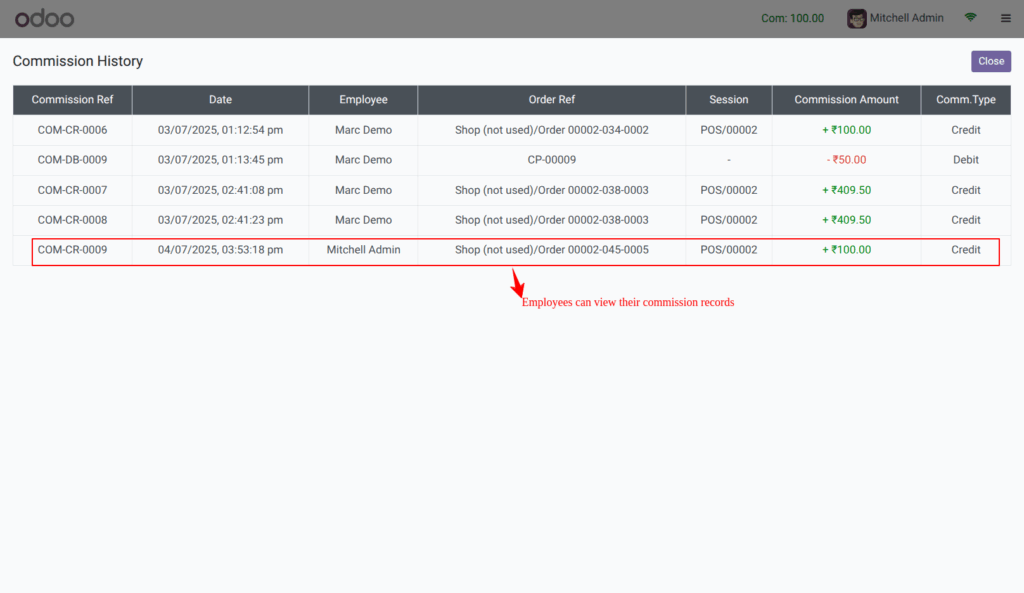 POS Employee Commission in Odoo