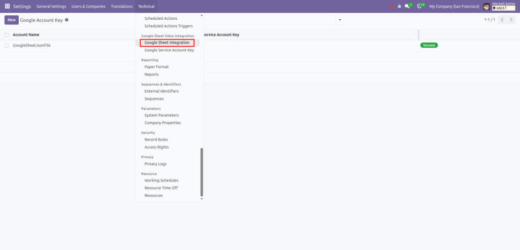 Google Sheets Odoo Integration