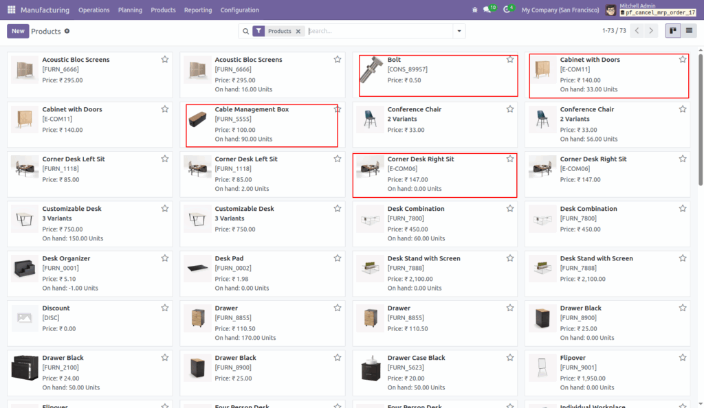Cancel Manufacturing Orders in Odoo