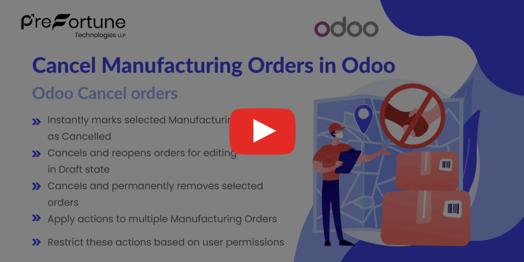 Cancel Manufacturing Orders in Odoo